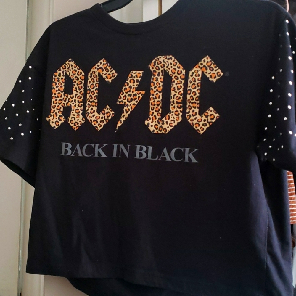 ACDC graphic embellished tee